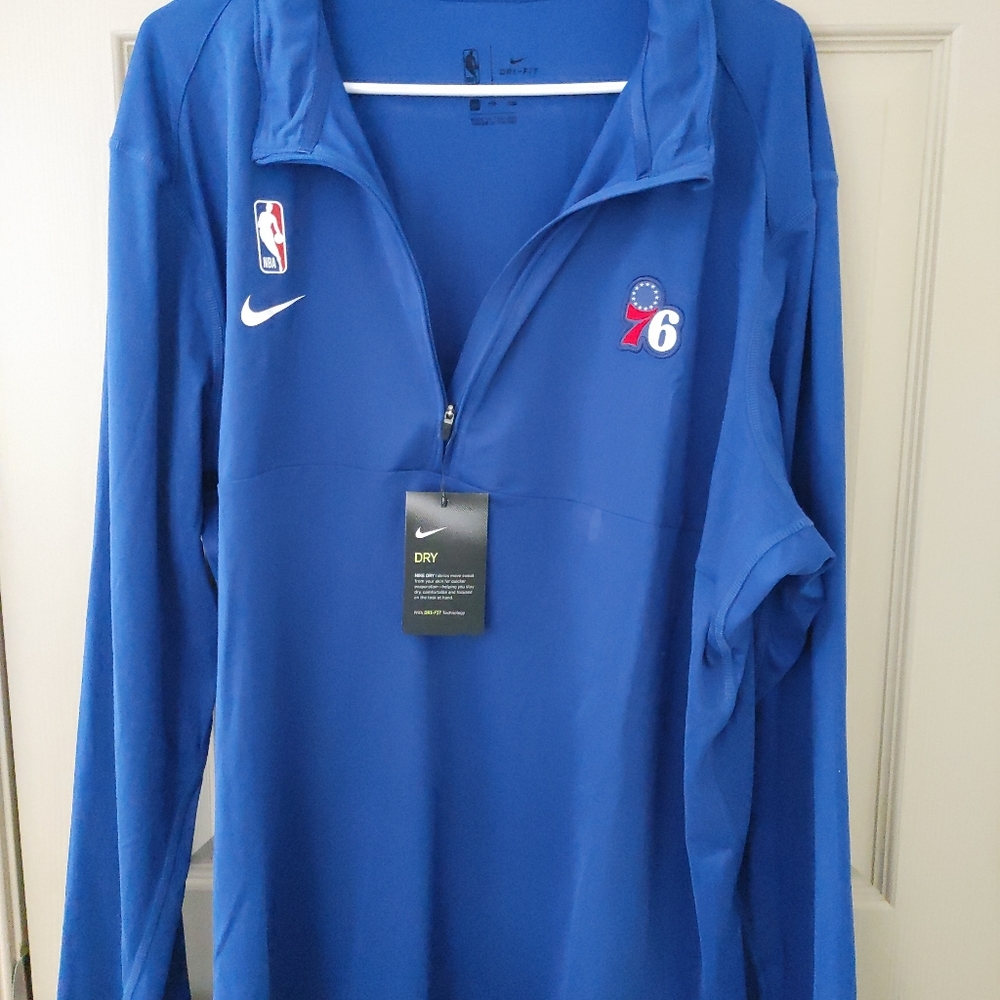 NEW Mens 2XL XXL Blue Nike Quarter-Zip Pullover Ac